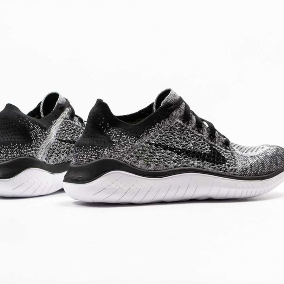 Nike Free RN Flyknit 2018 Men's Running Shoes OREO - Picture 6 of 8
